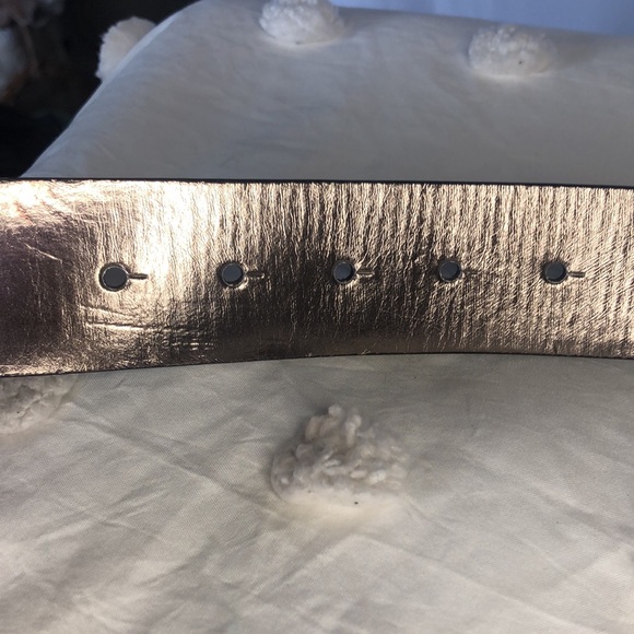 MICHAEL KORS black and gray signature women’s belt. Size M. Silver MK buckle. - Picture 12 of 13